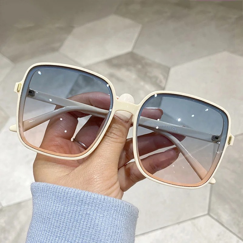 Women Fashion Glasses - Vintage Oversized Square Sunglasses Women Fashion