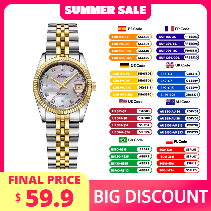 Fashion Women Watches - ADDIES 585 Quartz Women's Watches Sapphire