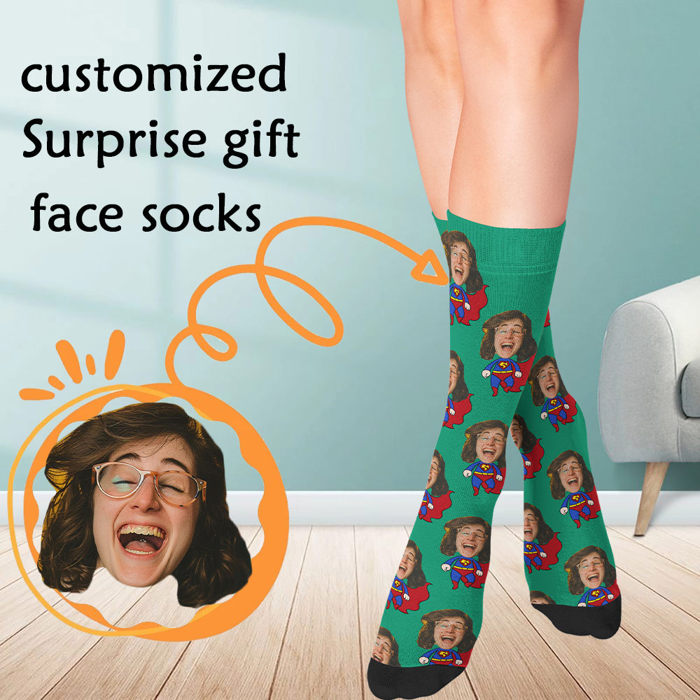 Women'S Fashion Gifts - Private custom cartoon socks with face