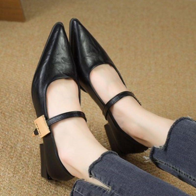 2025 Retro Style Thick Heel Wo - Women'S Fashion Shoes 리뷰 및 가격