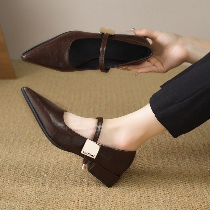 2025 Retro Style Thick Heel Wo - Women'S Fashion Shoes 리뷰 및 가격