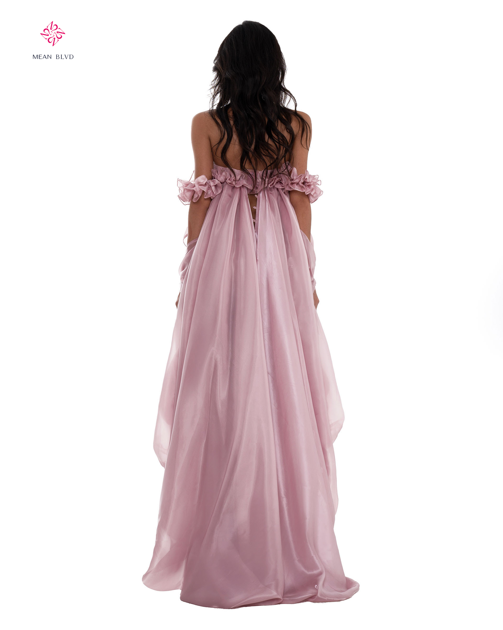 Women Pink Strapless Organza H - Ruched Dress Mini 리뷰 및 가격