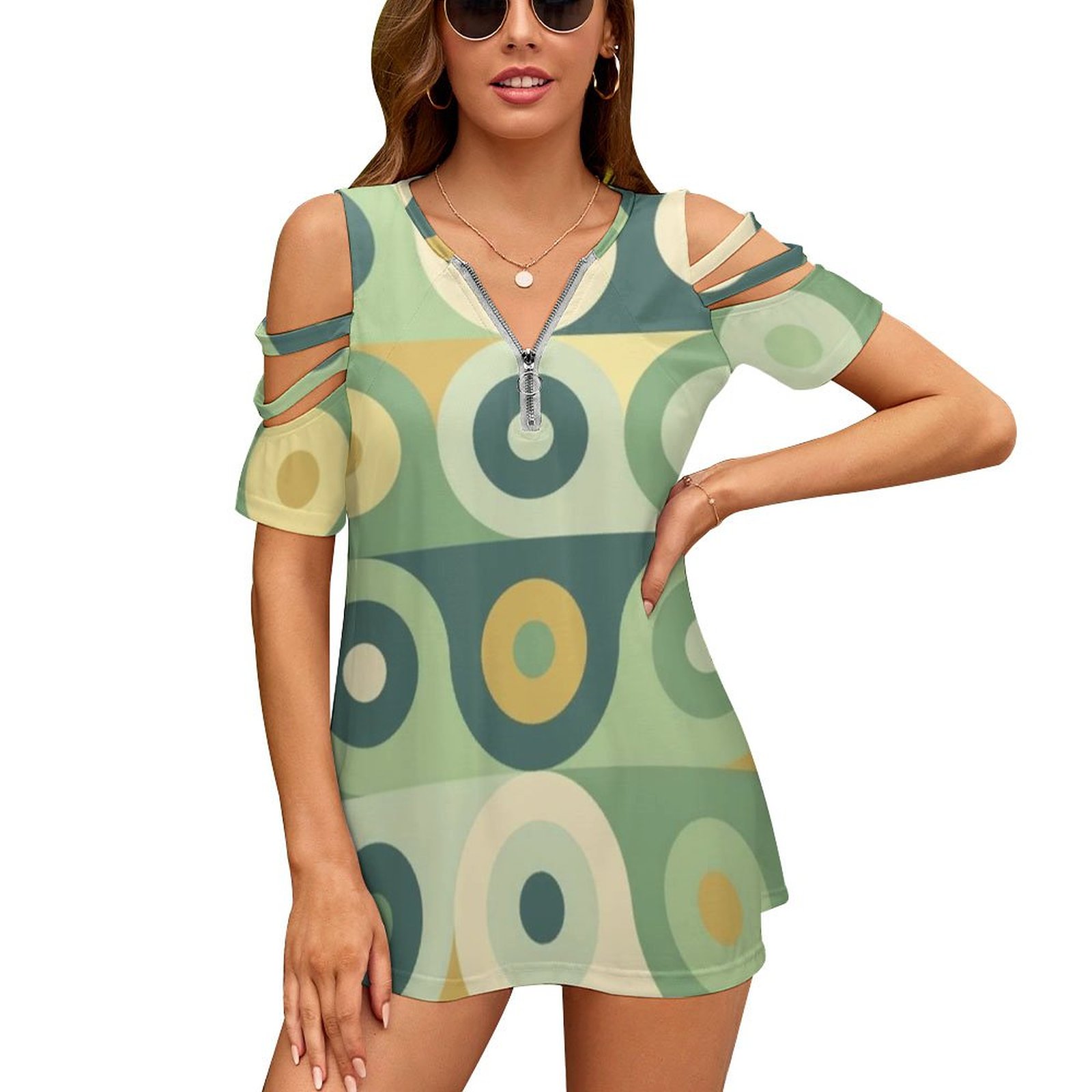 Groovy 70's Pattern Women Zipp - Women'S Fashion Of The 70S 리뷰 및 가격