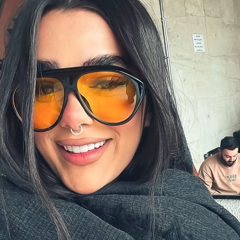 Fashion Oversized Pilot Sungla - Women Fashion Glasses 리뷰 및 가격