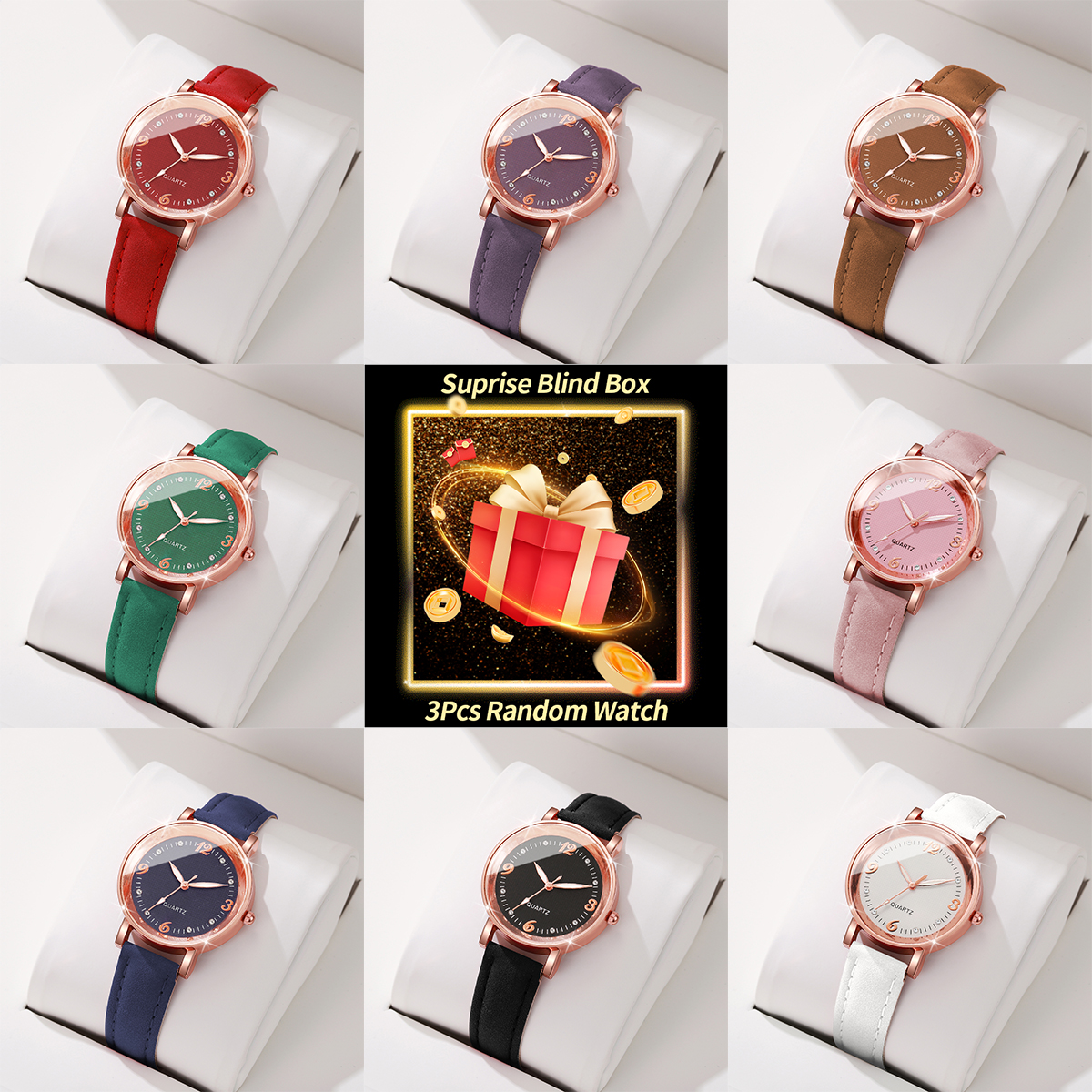 3PCS Surprise Mystery Box-Fash - Fashion Women Watches 리뷰 및 가격