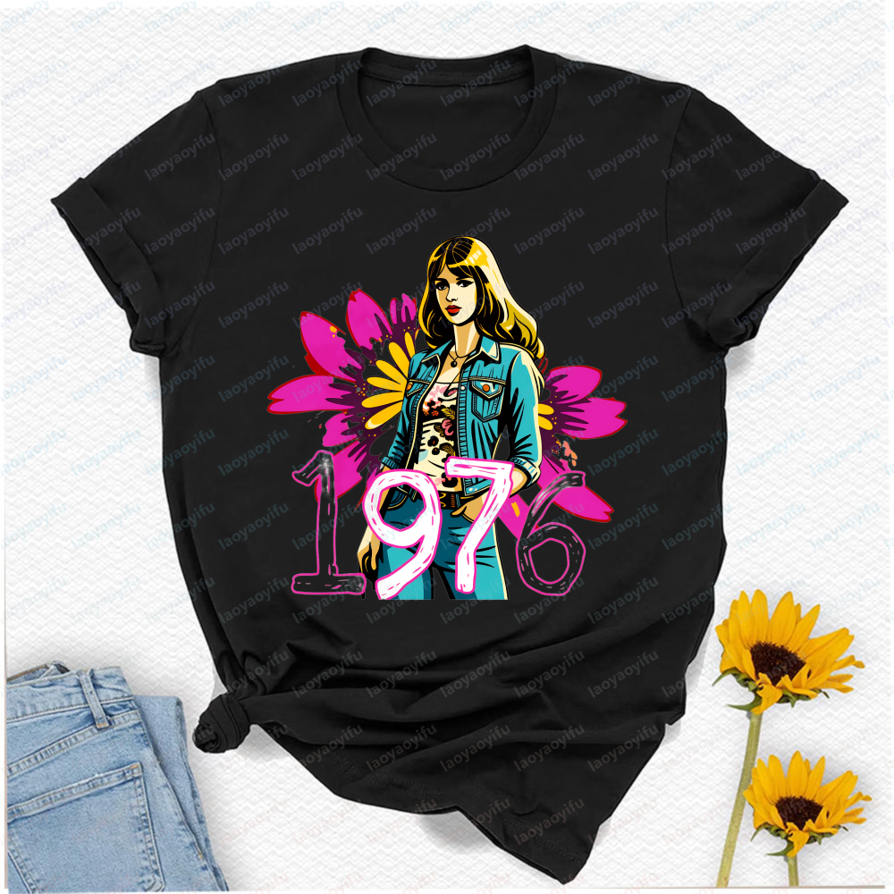 1976 Retro Groovy Girl T-Shirt - Women'S Fashion Of The 70S 리뷰 및 가격
