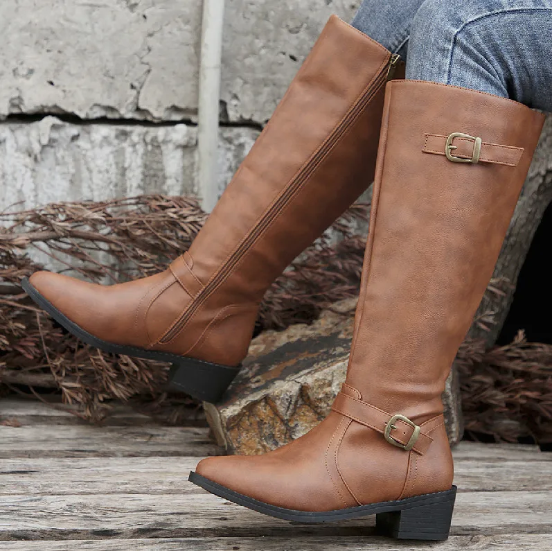 Woman Thick Heeled Long Boots  - Women'S Fashion Winter 2025 리뷰 및 가격