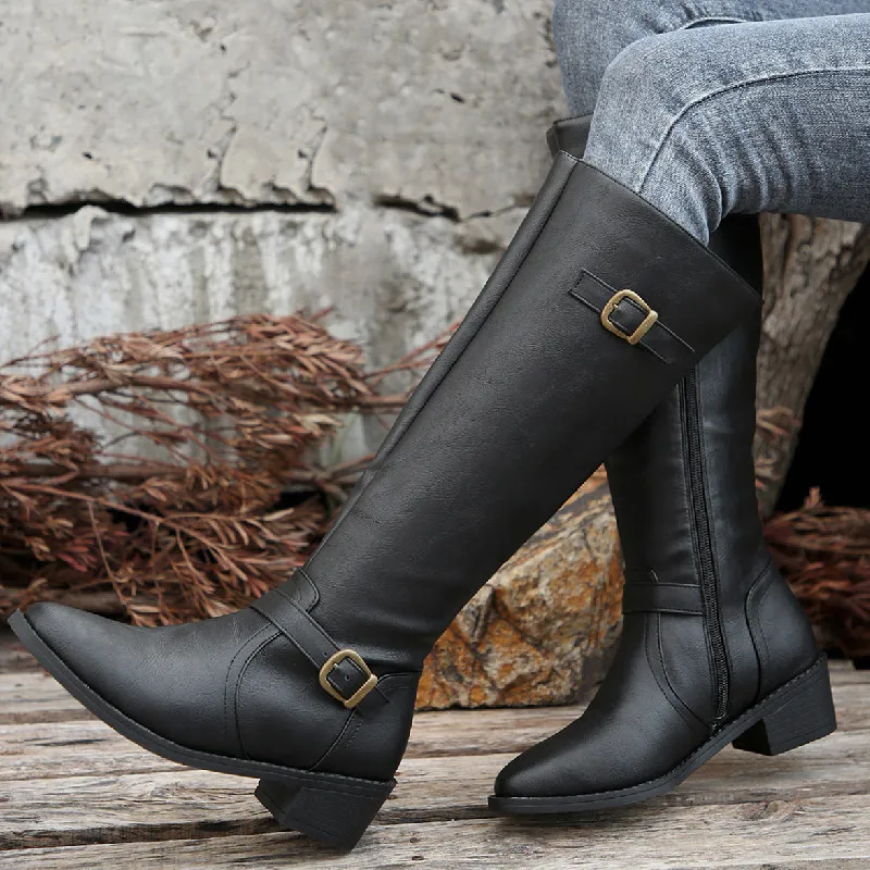 Woman Thick Heeled Long Boots  - Women'S Fashion Winter 2025 리뷰 및 가격