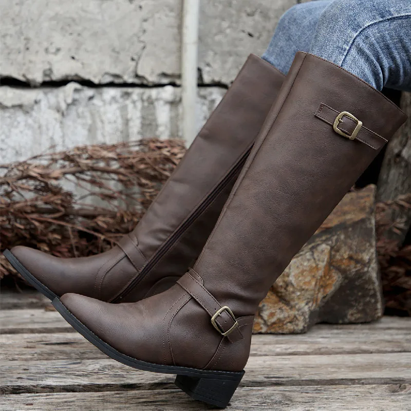Woman Thick Heeled Long Boots  - Women'S Fashion Winter 2025 리뷰 및 가격