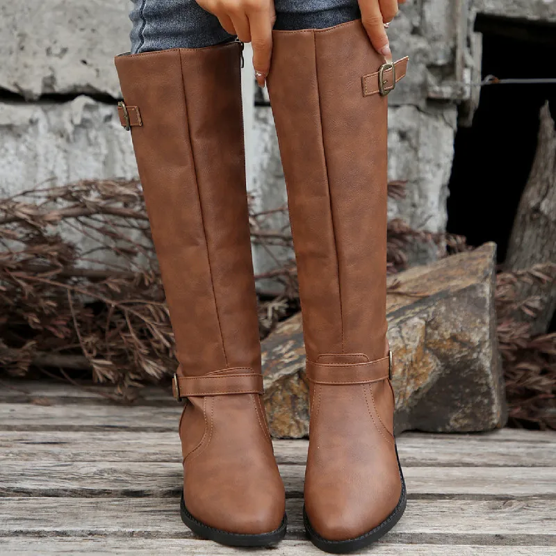 Woman Thick Heeled Long Boots  - Women'S Fashion Winter 2025 리뷰 및 가격