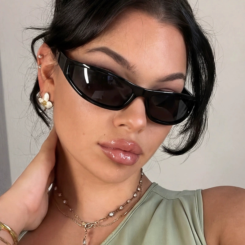 Y2K Narrow Rectangle Wrap Arou - Women Fashion Glasses 리뷰 및 가격