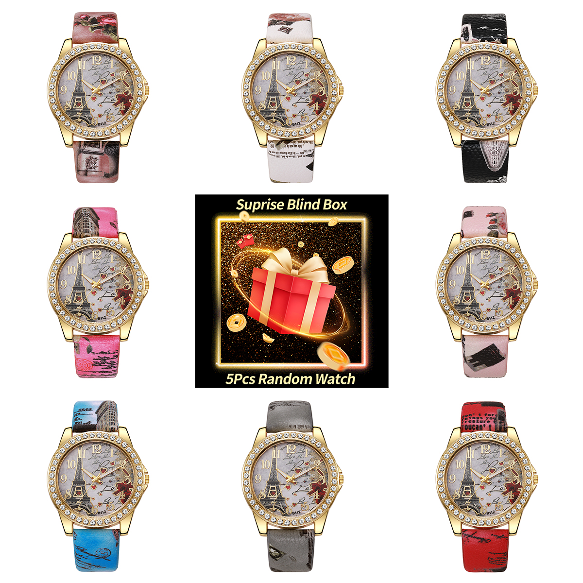 5PCS Surprise Mystery Box-Fash - Fashion Women Watches 리뷰 및 가격