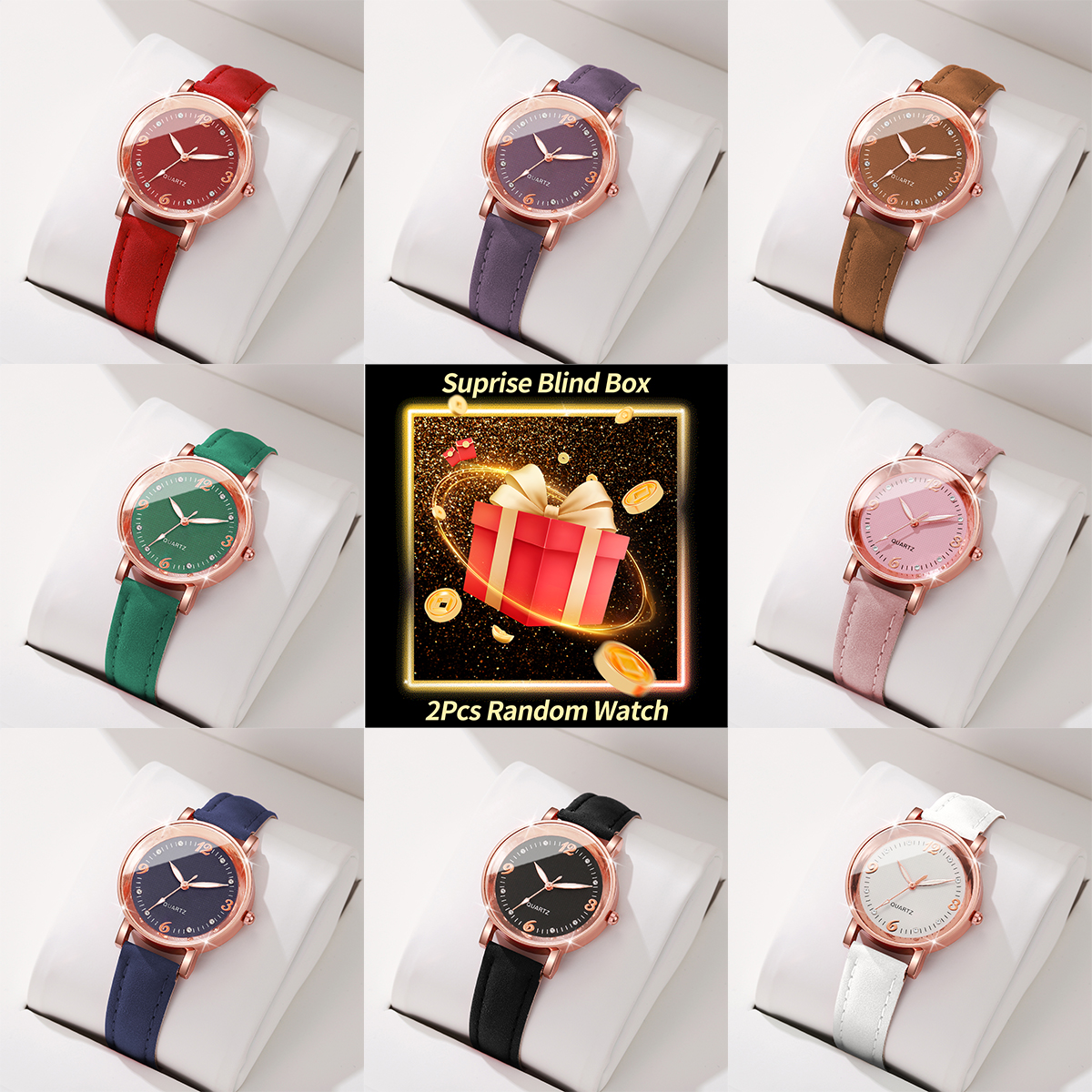 2PCS Surprise Mystery Box-Wome - Fashion Women Watches 리뷰 및 가격