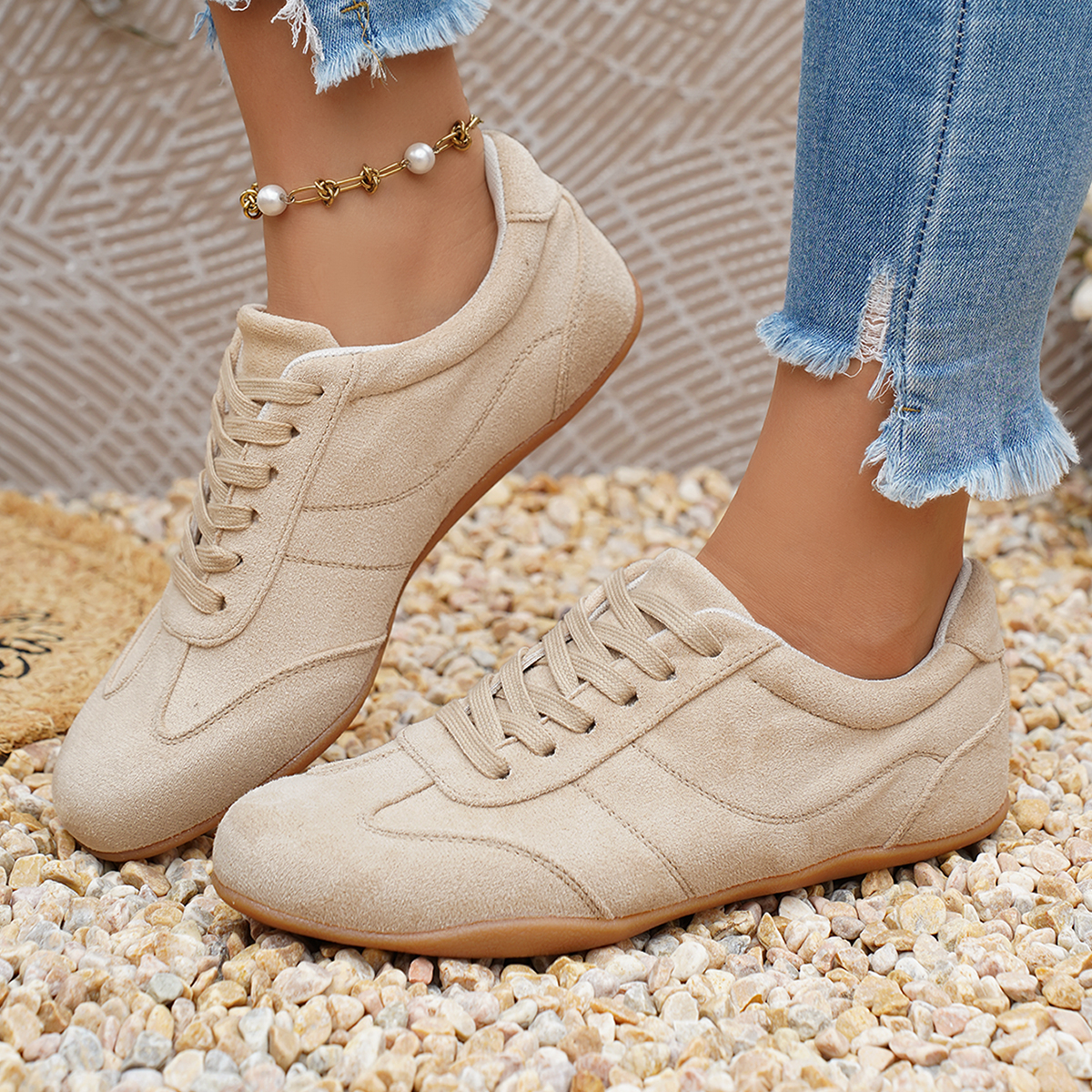 Women Natural Suede Leather La - Women'S Fashion Tennis Shoes 리뷰 및 가격