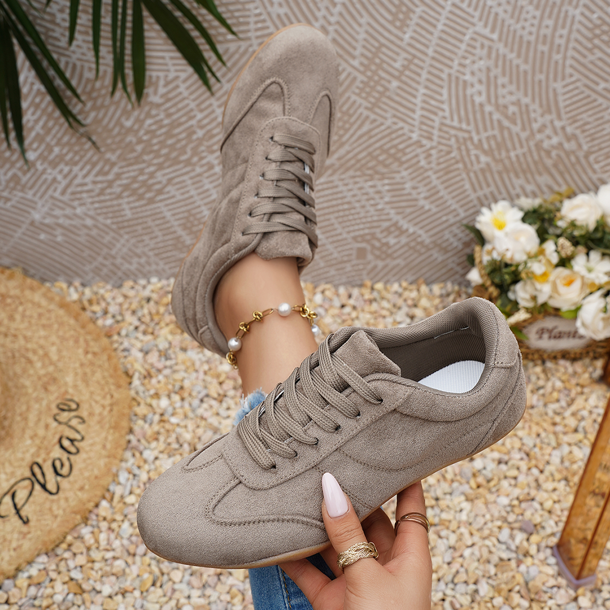Women Natural Suede Leather La - Women'S Fashion Tennis Shoes 리뷰 및 가격