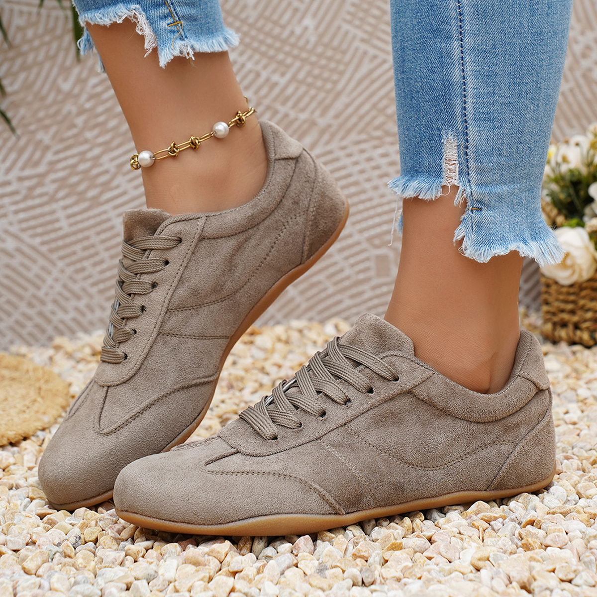 Women Natural Suede Leather La - Women'S Fashion Tennis Shoes 리뷰 및 가격