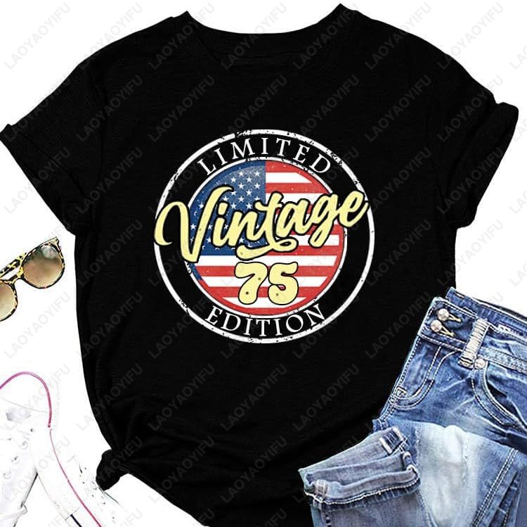 Vintage 1975 T-Shirts for Wome - Women'S Fashion Of The 70S 리뷰 및 가격
