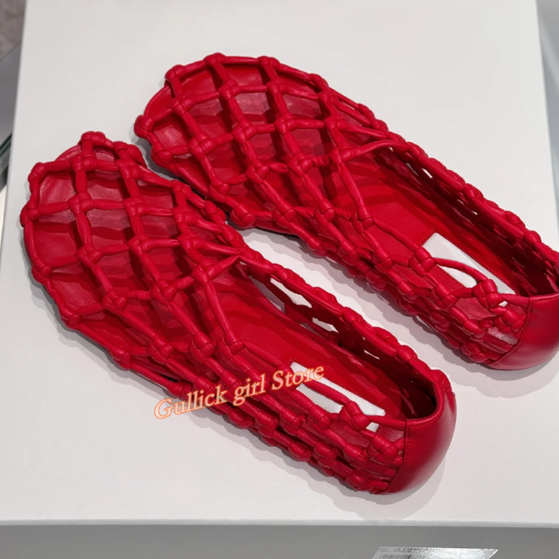 French Woven Mesh Hollow flat  - Women'S Fashion Shoes 리뷰 및 가격