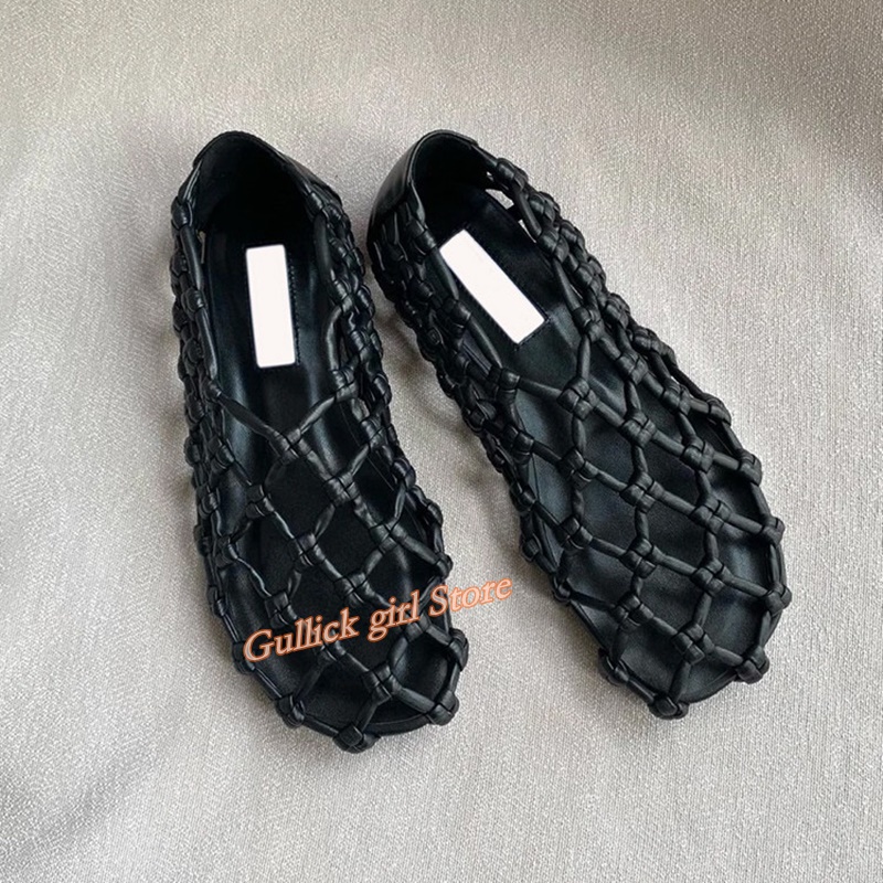 French Woven Mesh Hollow flat  - Women'S Fashion Shoes 리뷰 및 가격