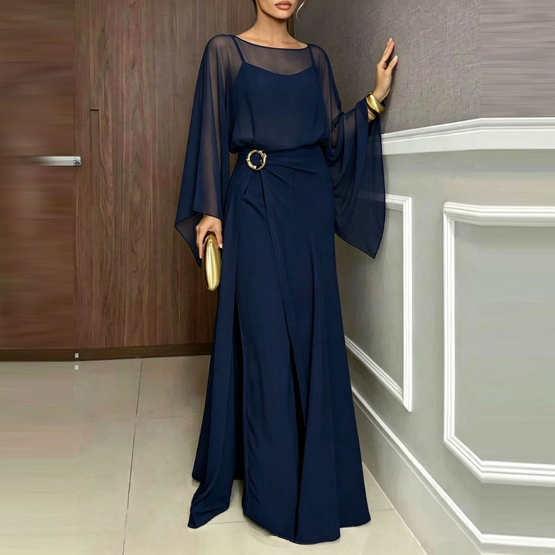 Women Fashion Chiffon Overalls - Women'S Fashion Vintage Off Shoulder Long Sleeve Jumpsuit 리뷰 및 가격
