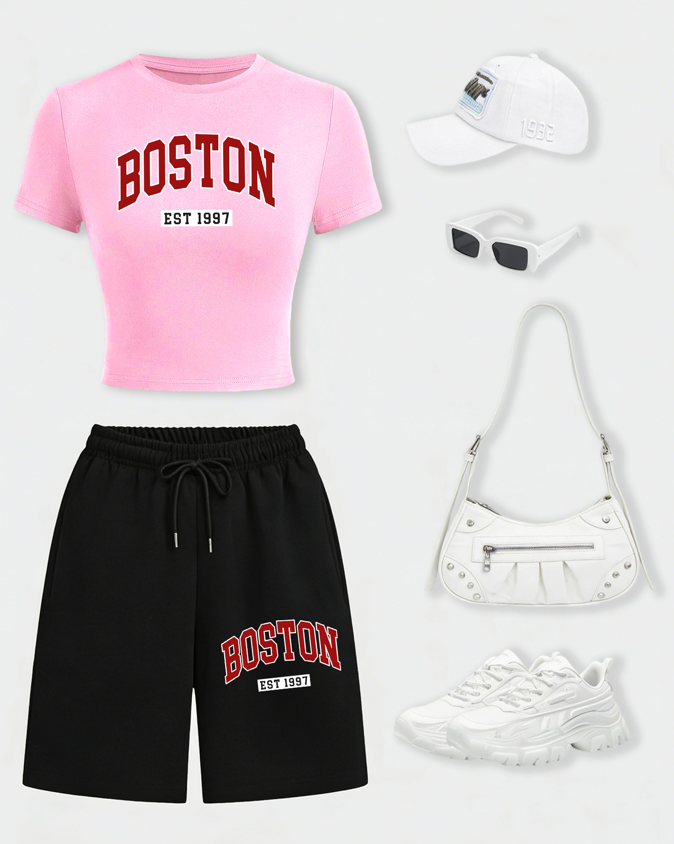 Boston Letter Est 1997 Women T - Crop Top Women 리뷰 및 가격