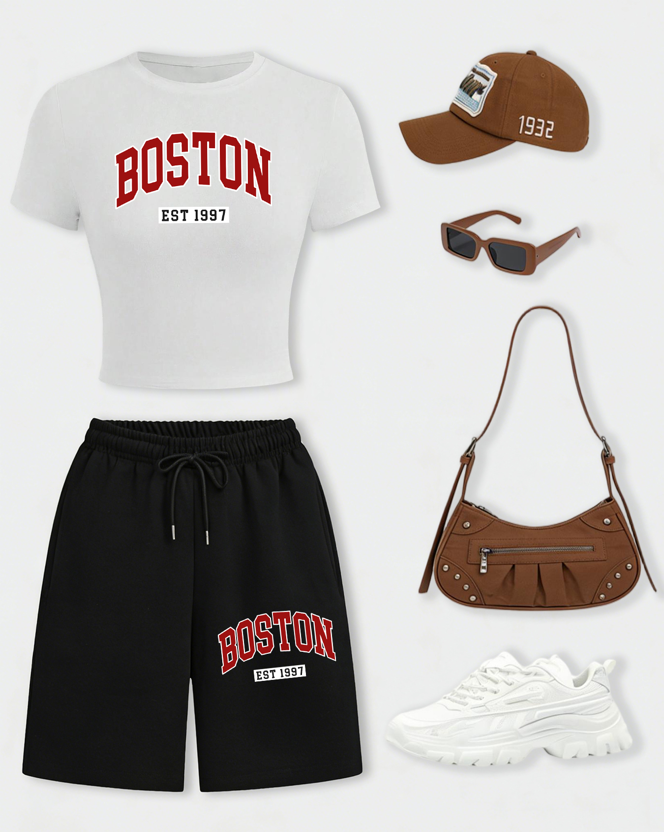 Boston Letter Est 1997 Women T - Crop Top Women 리뷰 및 가격