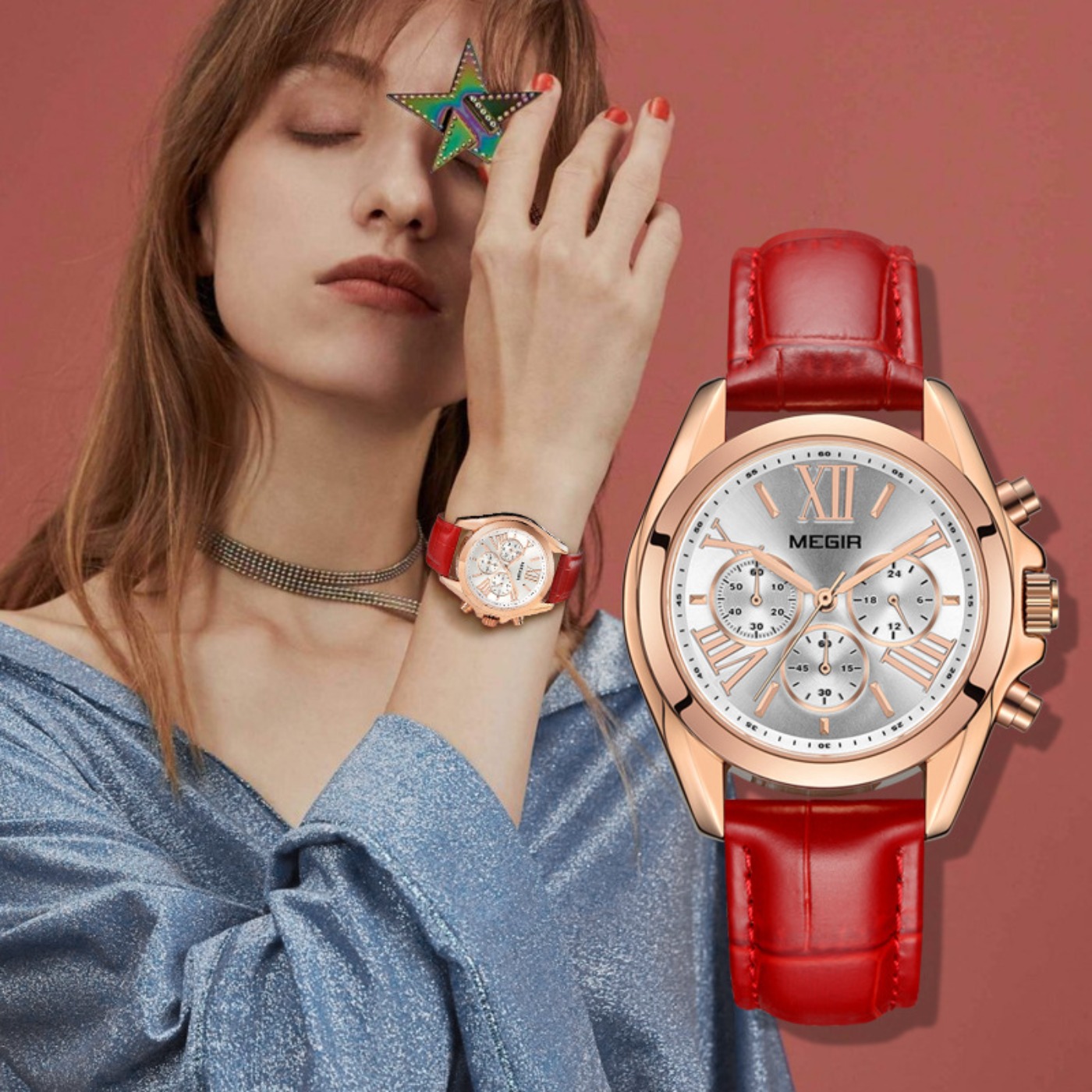 MEGIR New Luxury Leather Watch - Fashion Women Watches 리뷰 및 가격