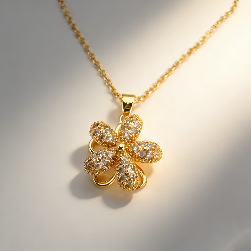 Flower Gilding Necklace Pendan - Women'S Fashion Gilded Age 리뷰 및 가격