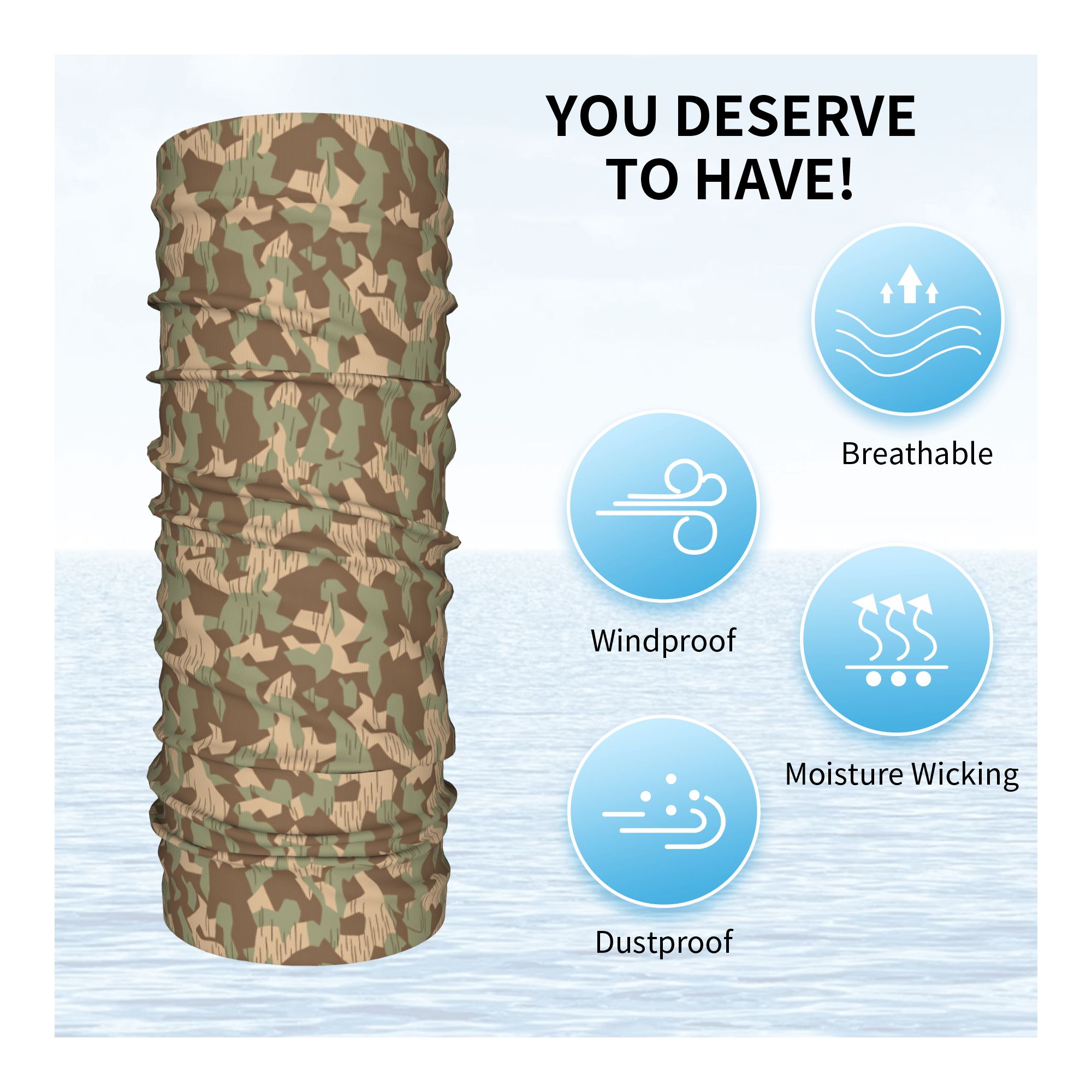 WW2 German Camos Bandana Neck  - Women'S Fashion Ww2 리뷰 및 가격