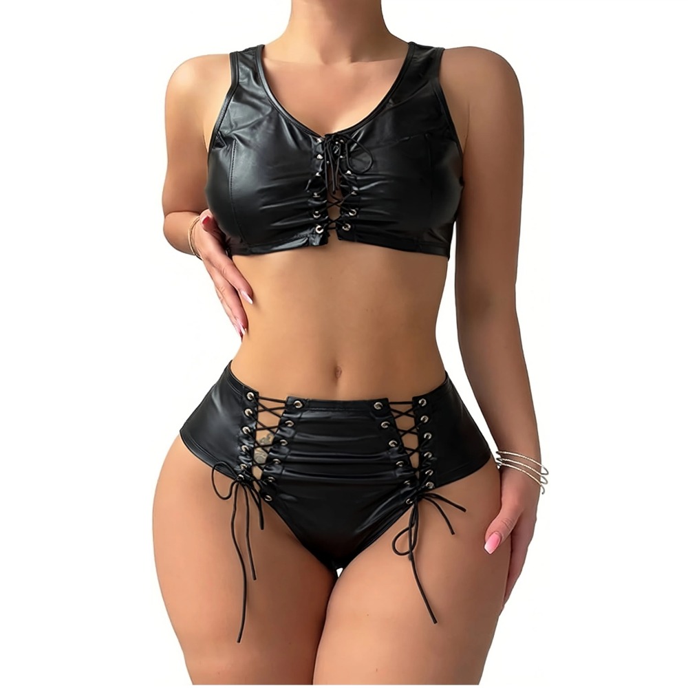 Women Leather Lingerie Set Sex - Crop Top Women 리뷰 및 가격