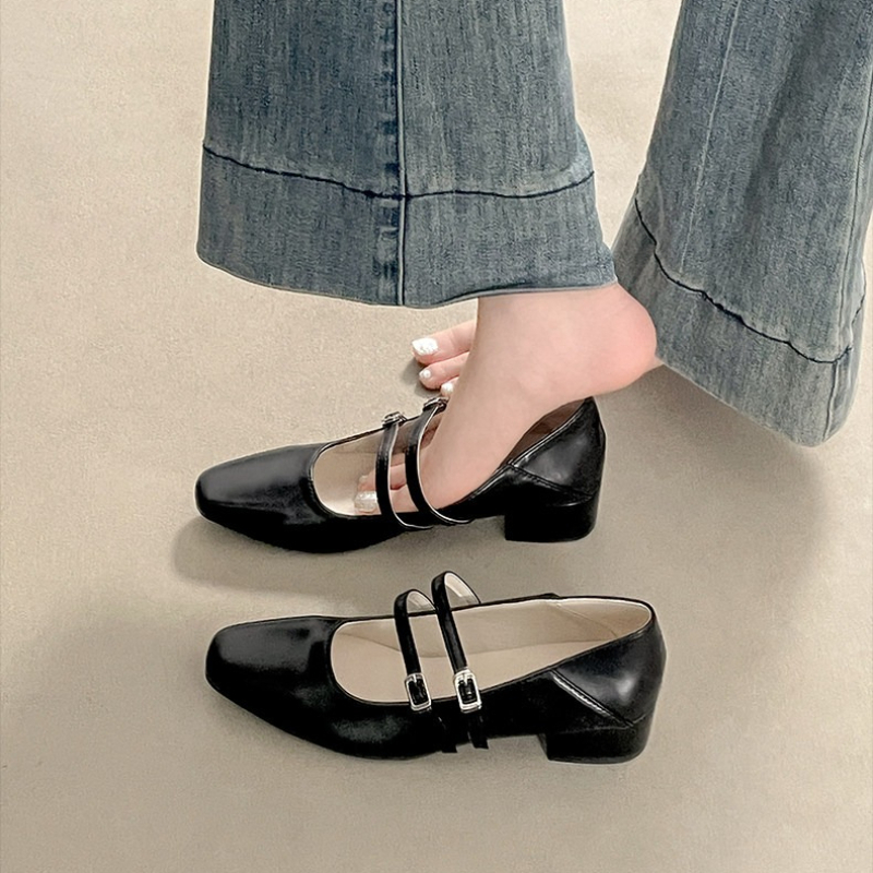 Square Toe Low Heel Women Silv - Women'S Fashion Shoes 리뷰 및 가격