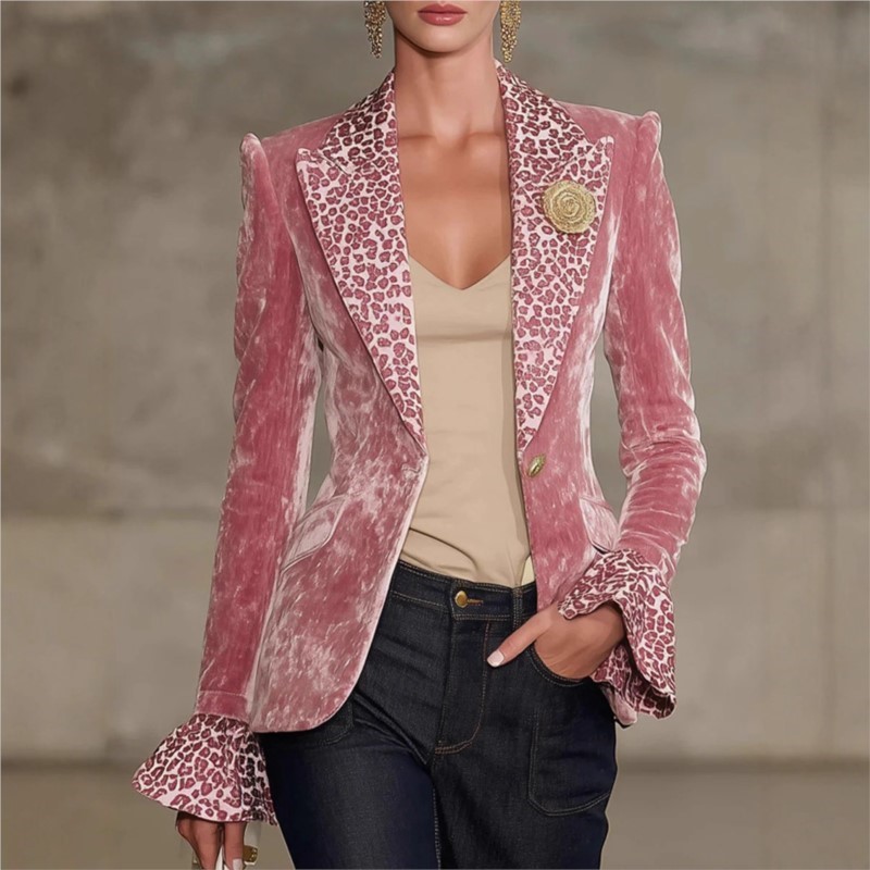 Luxury Solid Color Velvet Blaz - Velvet Blazer Women 리뷰 및 가격