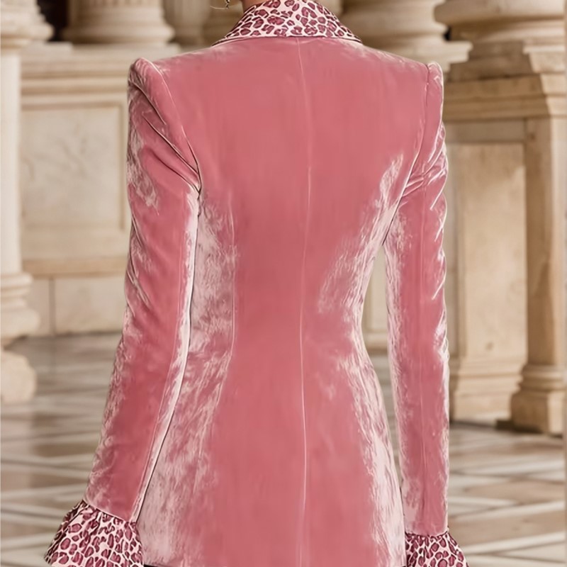 Luxury Solid Color Velvet Blaz - Velvet Blazer Women 리뷰 및 가격