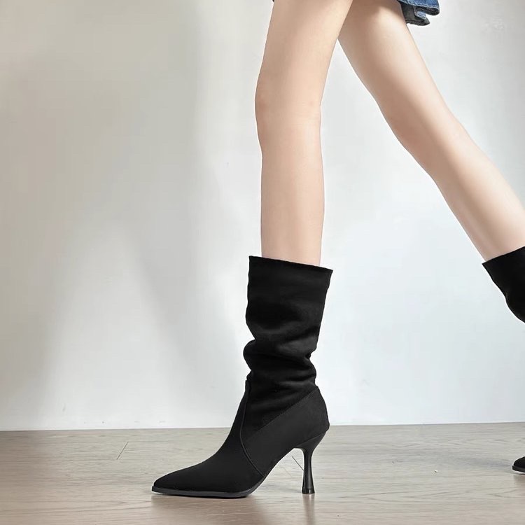 Cow Suede Mid-calf Modern Boot - Sale Fashion Women 리뷰 및 가격