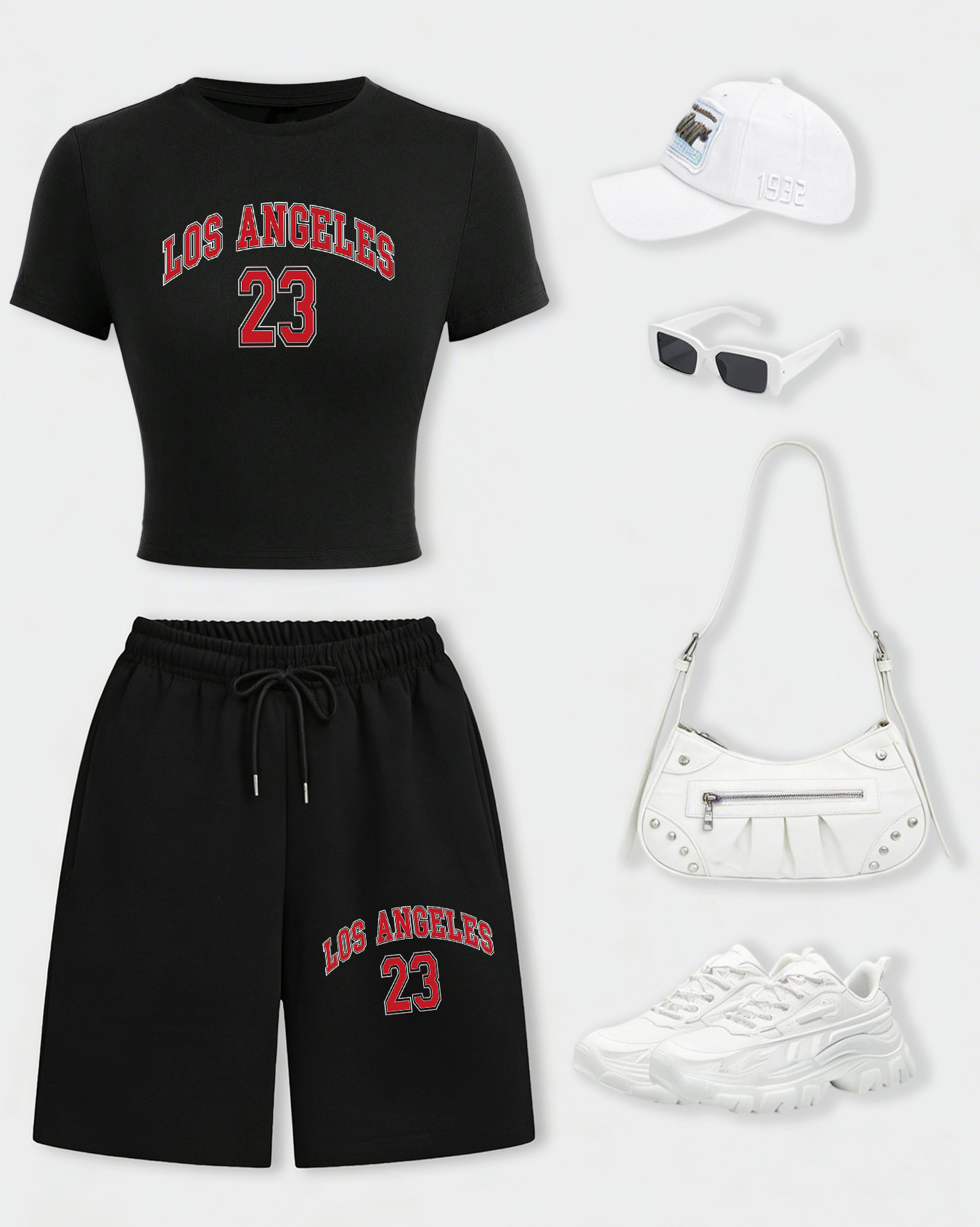 Los Angeles 24 Creative Letter - Crop Top Women 리뷰 및 가격