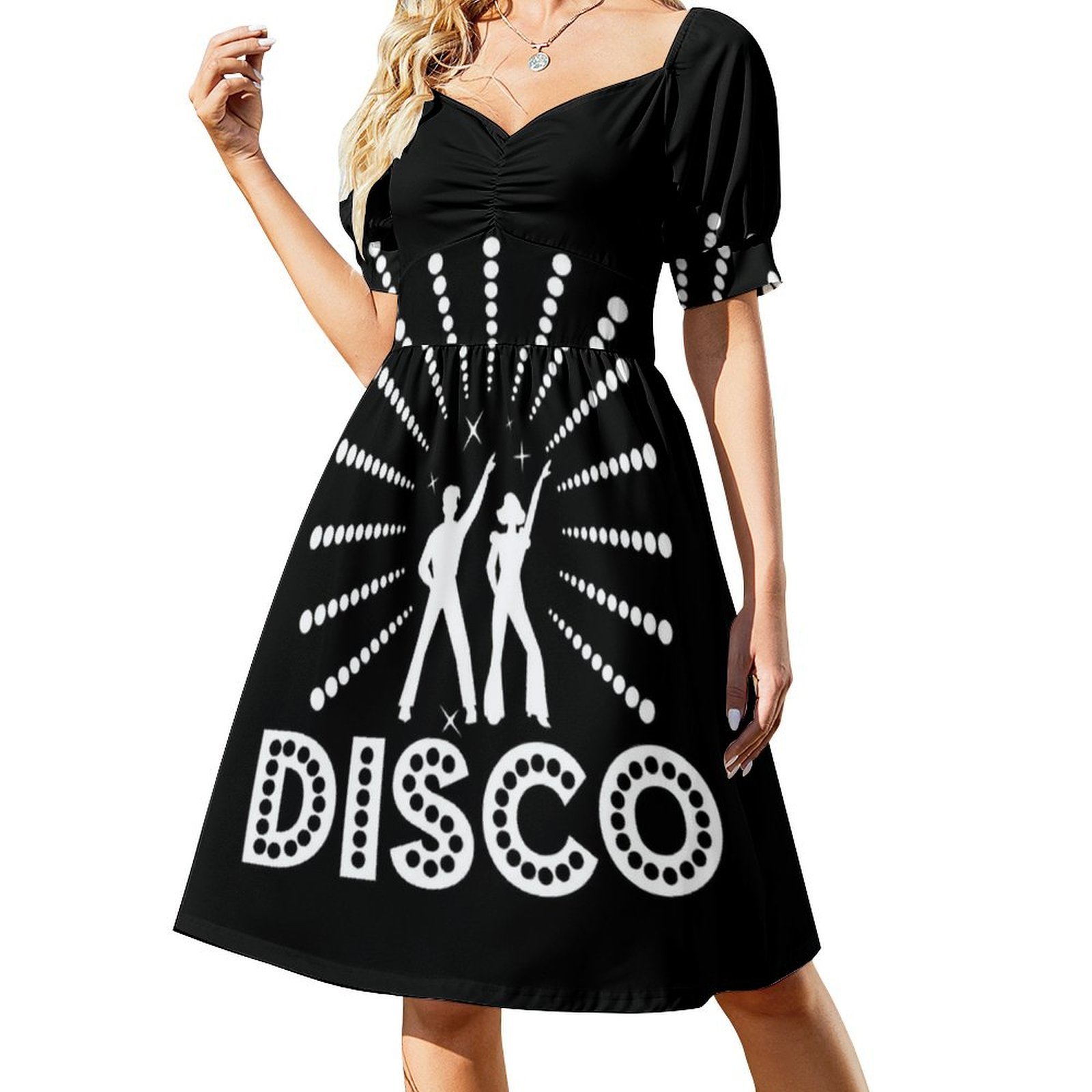 White And Black 70S Disco Part - Women'S Fashion Of The 70S 리뷰 및 가격