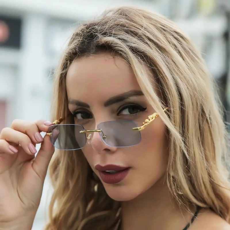 Rimless Square Sunglasses Wome - Women Fashion Glasses 리뷰 및 가격