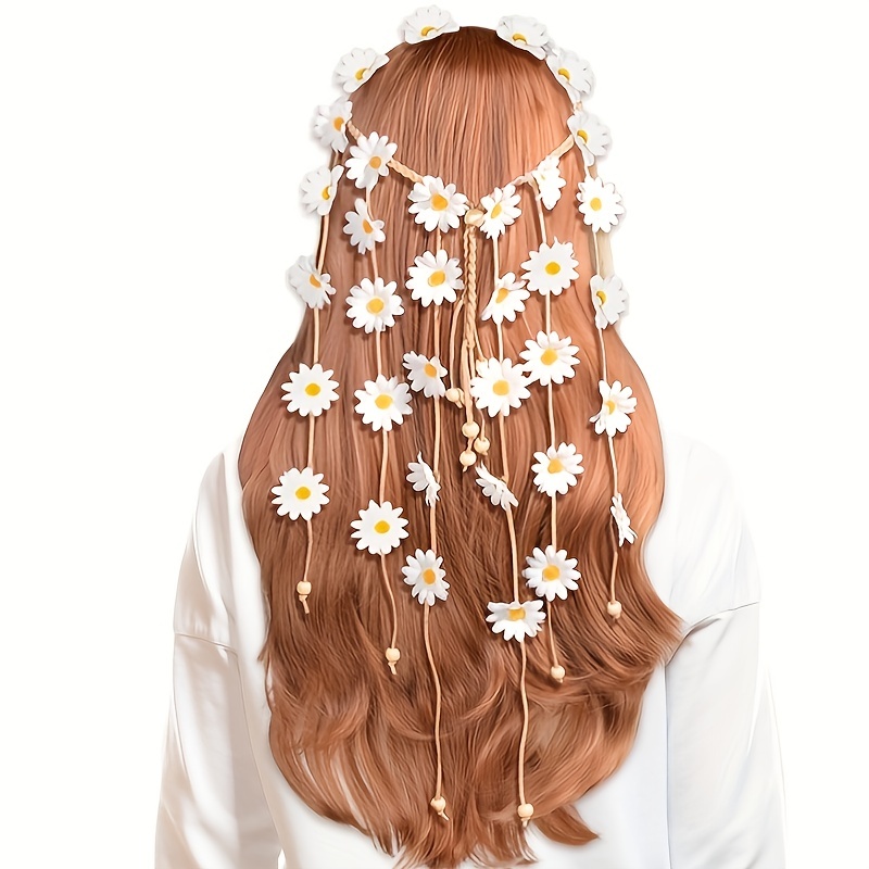 Flower hippie headband, flower - Women'S Fashion Of The 70S 리뷰 및 가격