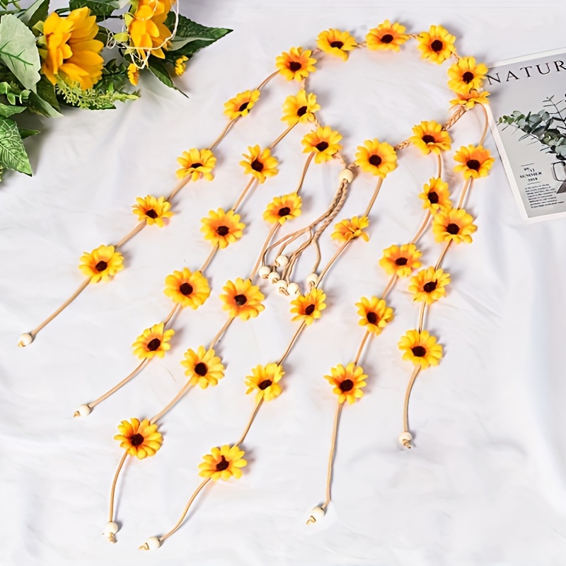 Flower hippie headband, flower - Women'S Fashion Of The 70S 리뷰 및 가격