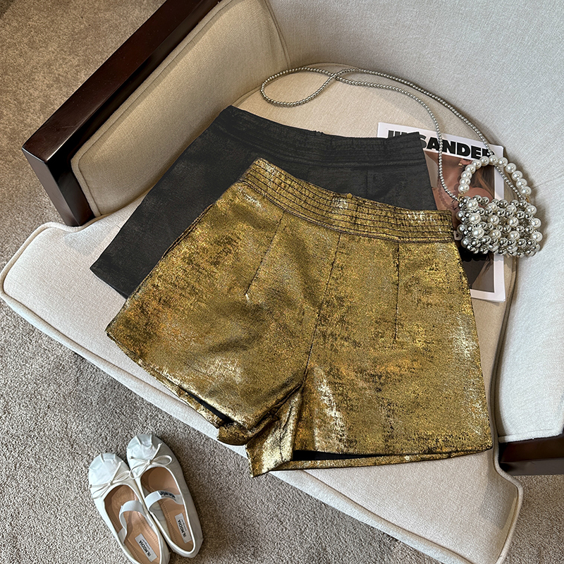 Gilding Fabric Loose Shorts Wo - Women'S Fashion Gilded Age 리뷰 및 가격